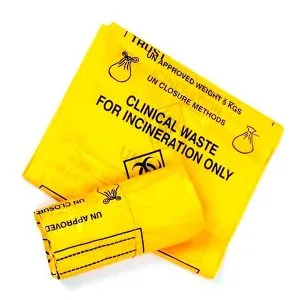 Box of 200 Biohazard UN Certified Yellow Sacks (26 x 44)