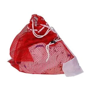 90L Laundry nets with drawsring - red