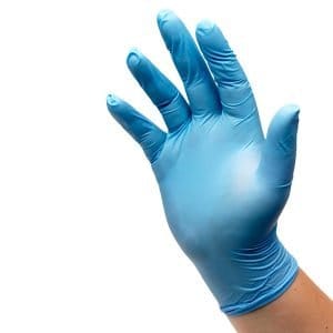 BLUE nitrile powder free gloves box of 100