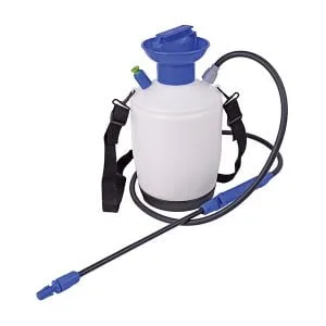 5 litre blue acid resistant viton pressure sprayer with lance
