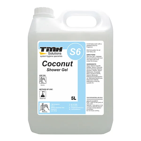 S6 Coconut Body Wash & Shower Gel  5L