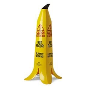 90 cm Banana Wet Floor Yellow Plastic Safety Cone