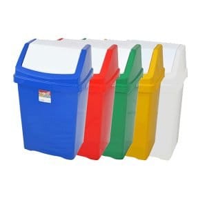 Various Colours Swing Bin & Lid 50L