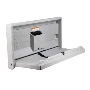 horizontal baby changing station