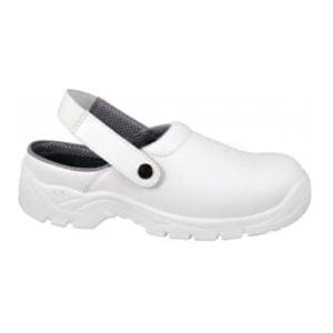 White / BLACK slip on CLOG